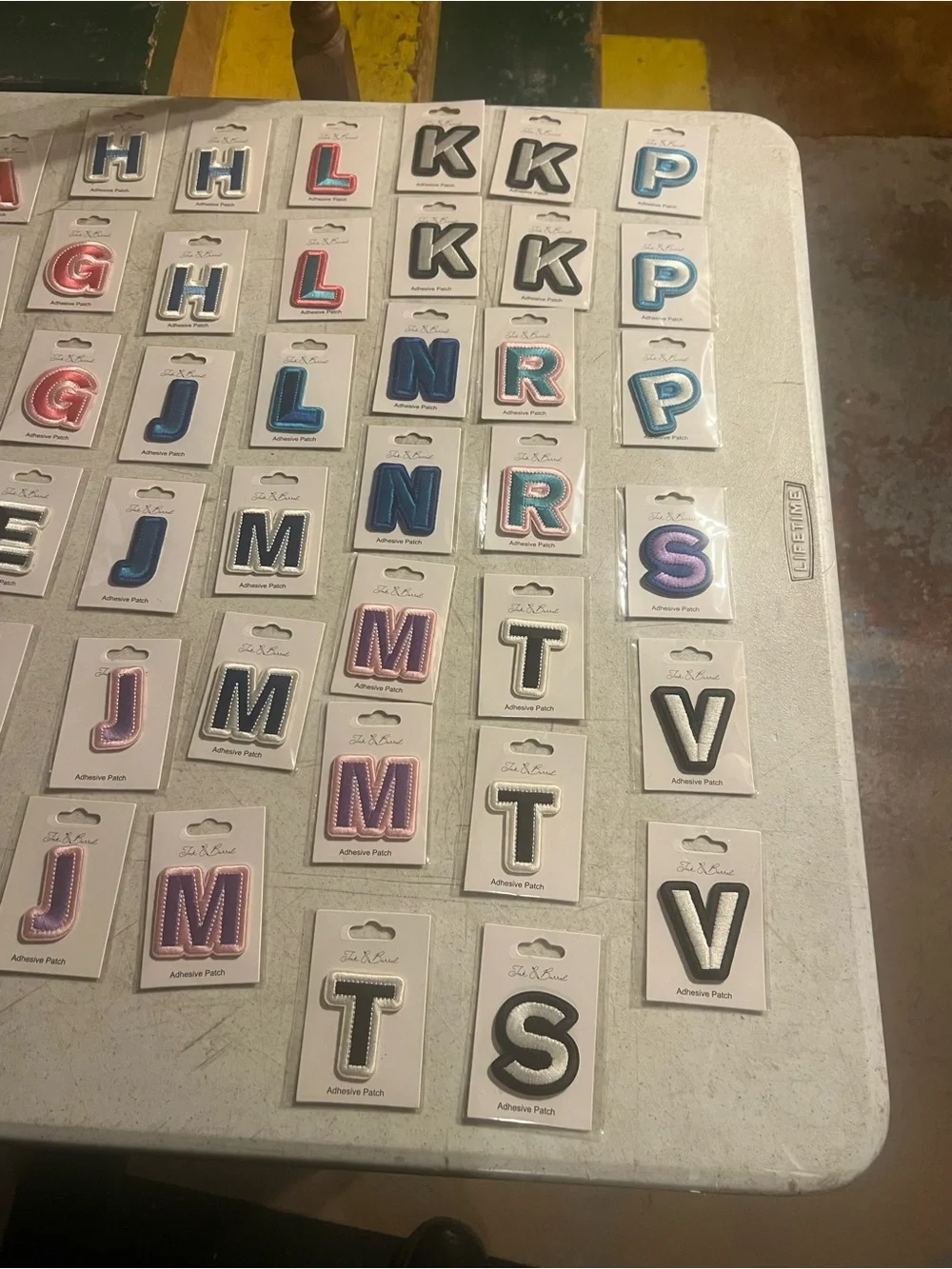 Assorted Letter Embroidered Wall Patches - Multi Color #6
